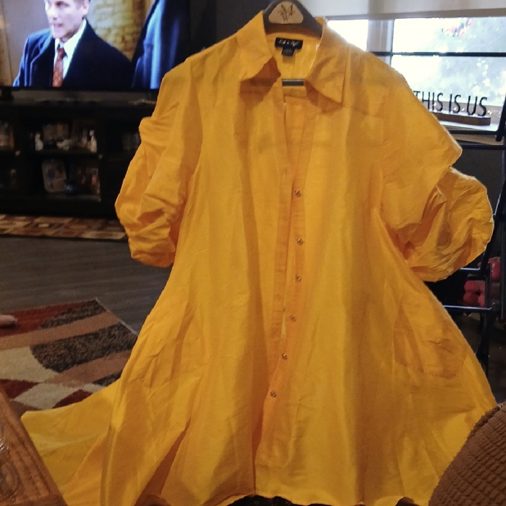Bright Yellow Button-Up Jacket